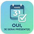 Oui, je serai présent(e)  le 31